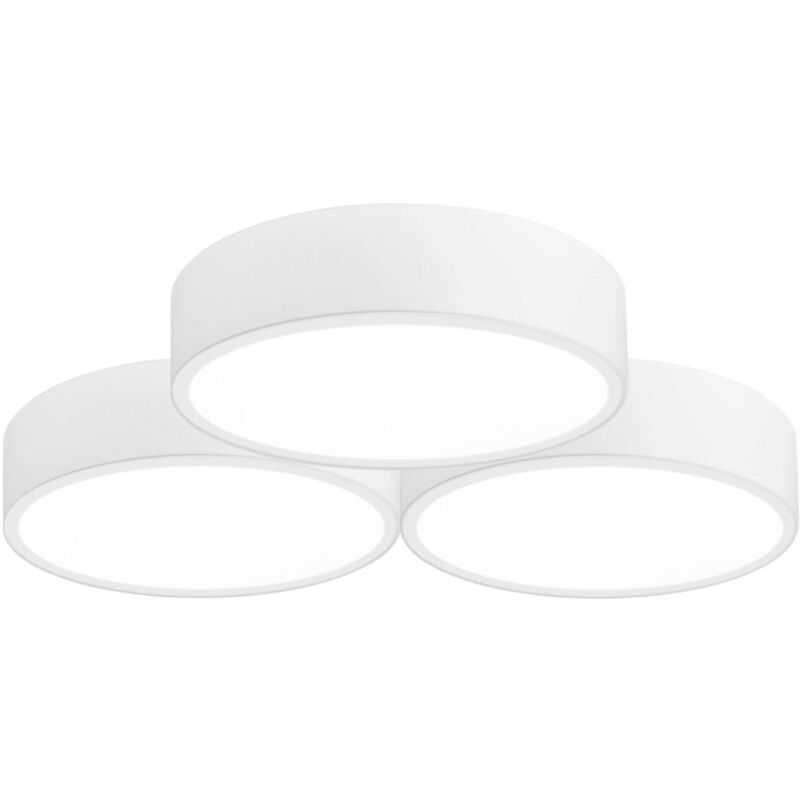 foto del prodotto plafoniera app879 c triplor bianco 40cm 6 punti luce e27 49x46x8cm