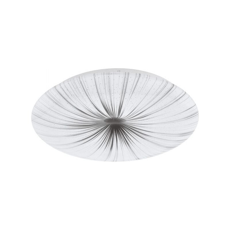foto del prodotto plafoniera applique nieves led bianco decoro bianco e argento eglo