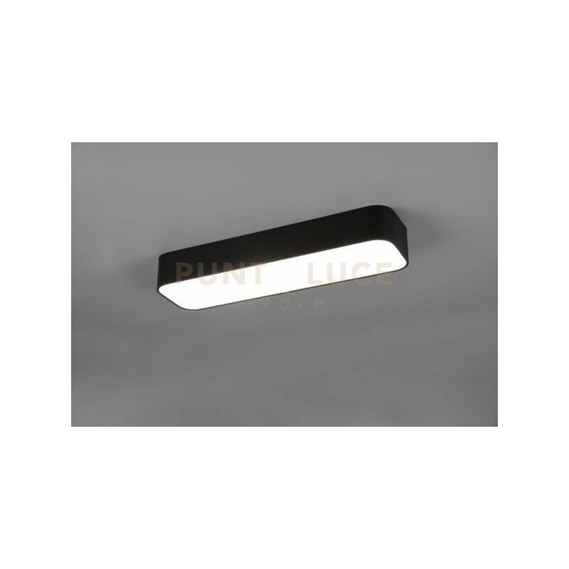 foto del prodotto plafoniera asterion led rettangolare 51x15 bordo nero r62451532
