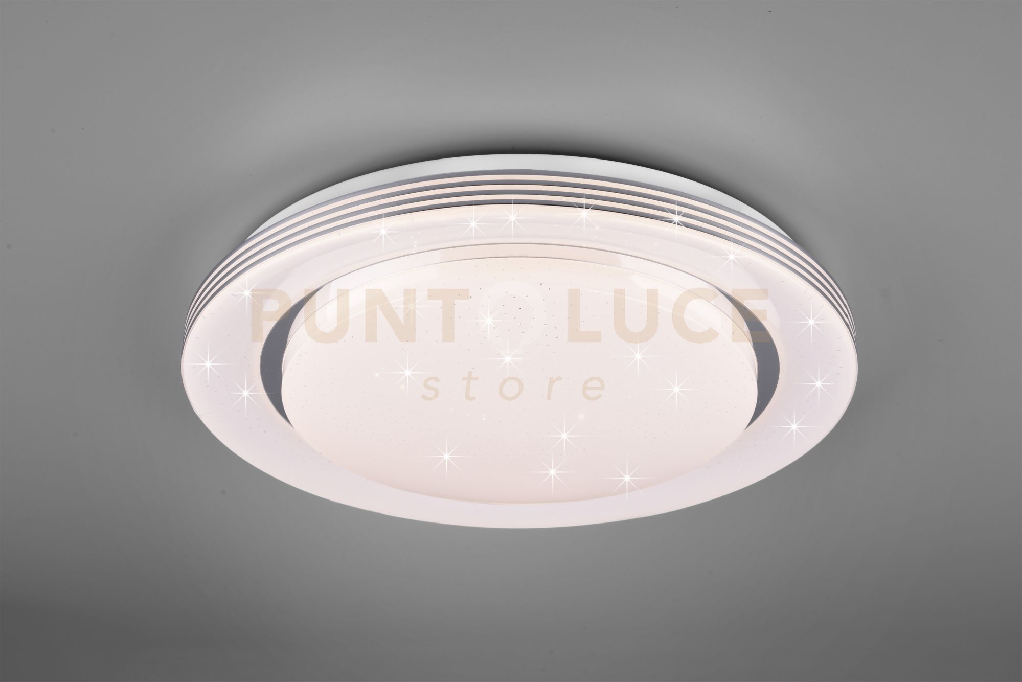 foto del prodotto plafoniera atria con diffusore effetto cielo stellato d.27cm r67045800