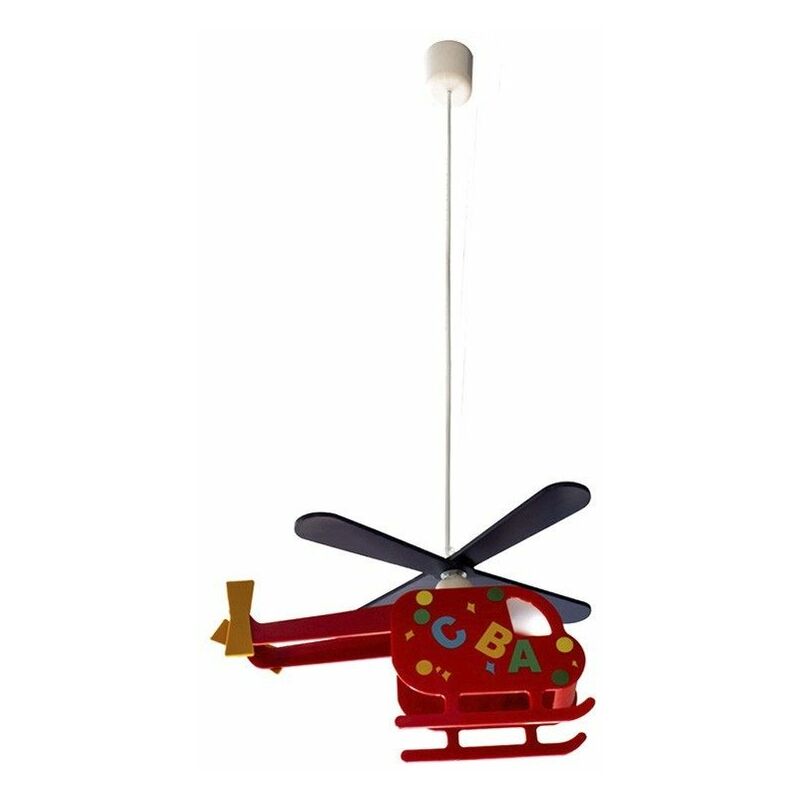 foto del prodotto plafoniera bambini rossa helicoptero alfa cr 99 009 01 142