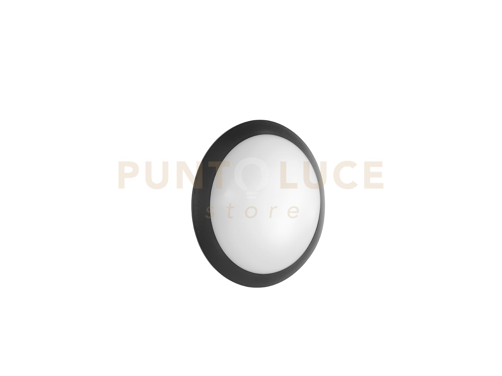 foto del prodotto plafoniera base nera d.30cm 2luci attacco e27 ip65