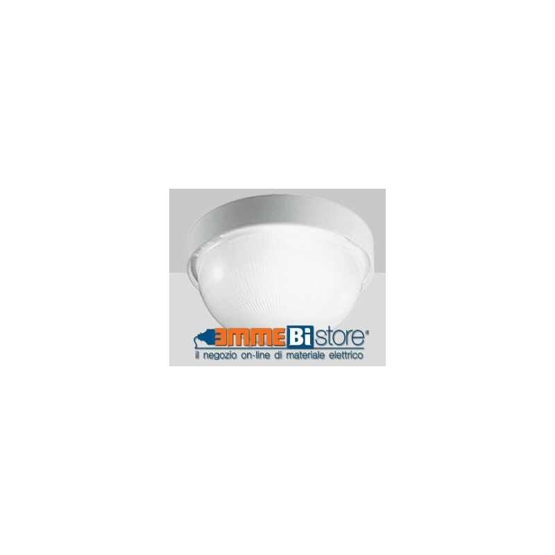 foto del prodotto plafoniera bianca e27 ip43 a soffitto e parete prisma drop 25
