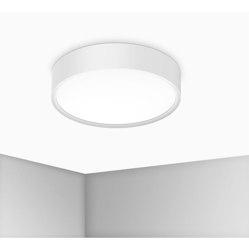 foto del prodotto plafoniera blanca luxe 400mm 24w 3000k 4000k 6500k bianca bcl 2440bi century
