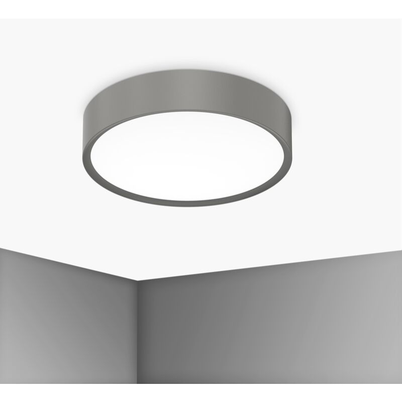 foto del prodotto plafoniera blanca luxe 400mm 24w 3000k 4000k 6500k grigio bcl 2440gr century