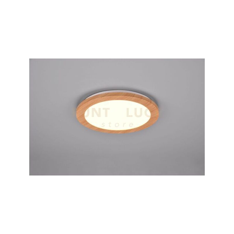 foto del prodotto plafoniera camillus led rotonda effetto legno r62921535