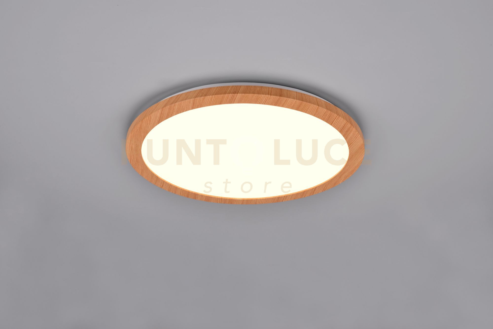 foto del prodotto plafoniera camillus led rotonda effetto legno r62922435