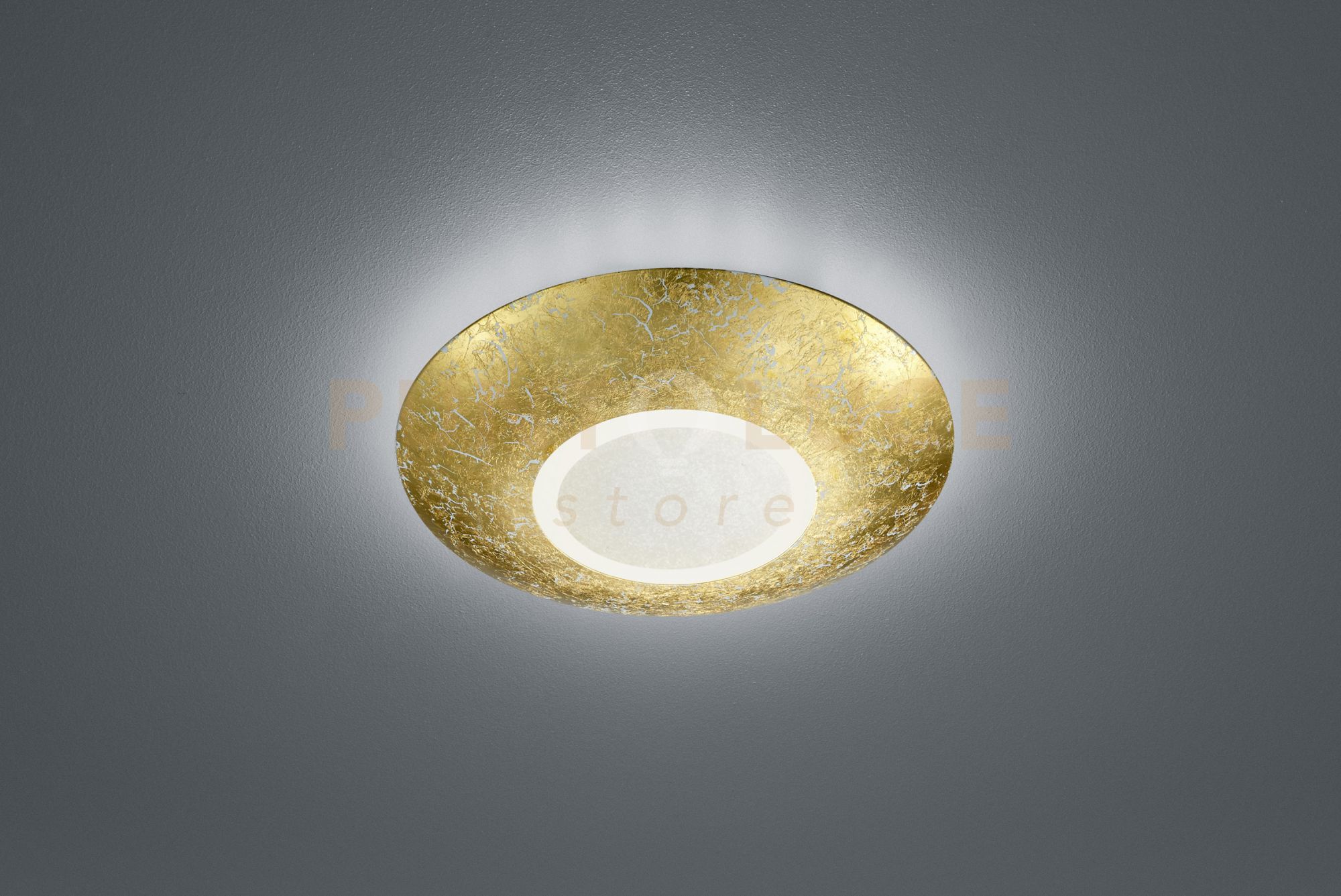 foto del prodotto plafoniera chiros rotonda led diffusore d. 32cm oro 624110279