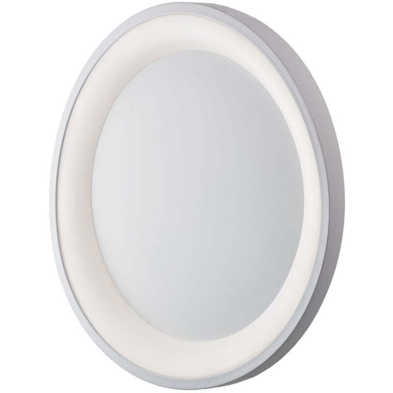 foto del prodotto plafoniera circolare in metallo e alluminio laccato bianco con led integrato
