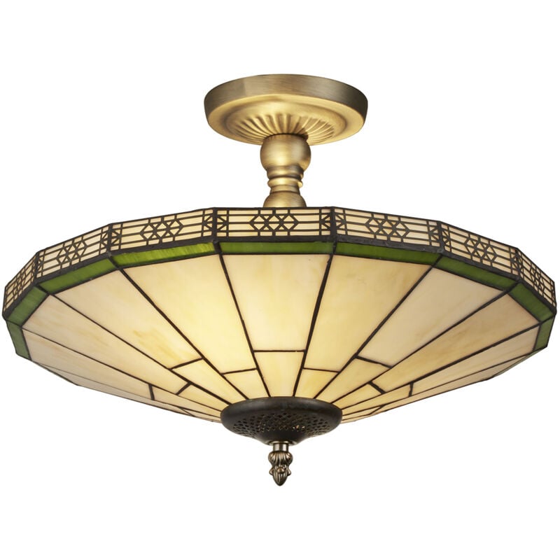 foto del prodotto plafoniera classica new york acciaio bronzo vetro 1 luce e14