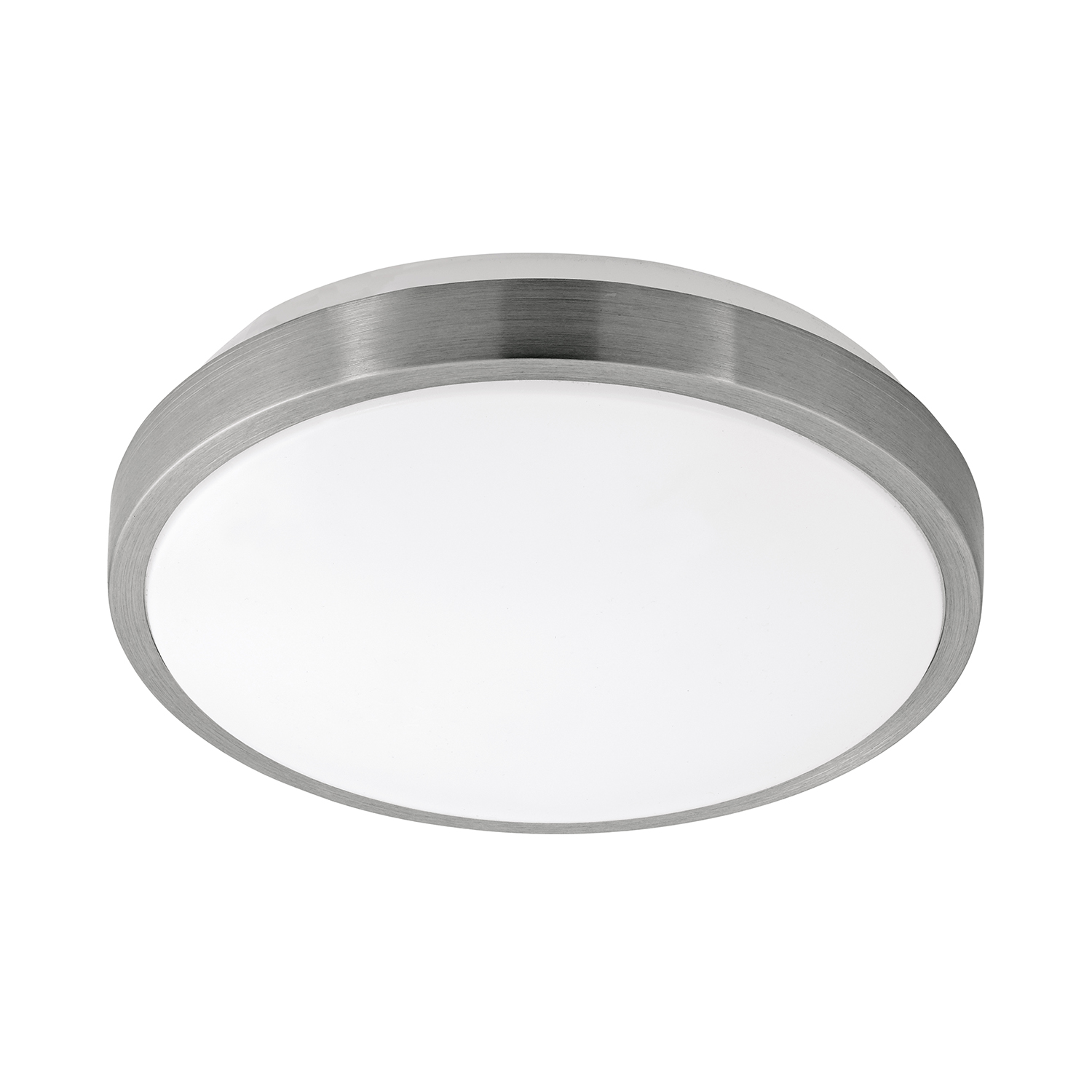 foto del prodotto plafoniera classico competa 1 acciaio bianco luce led integrato 15,6w