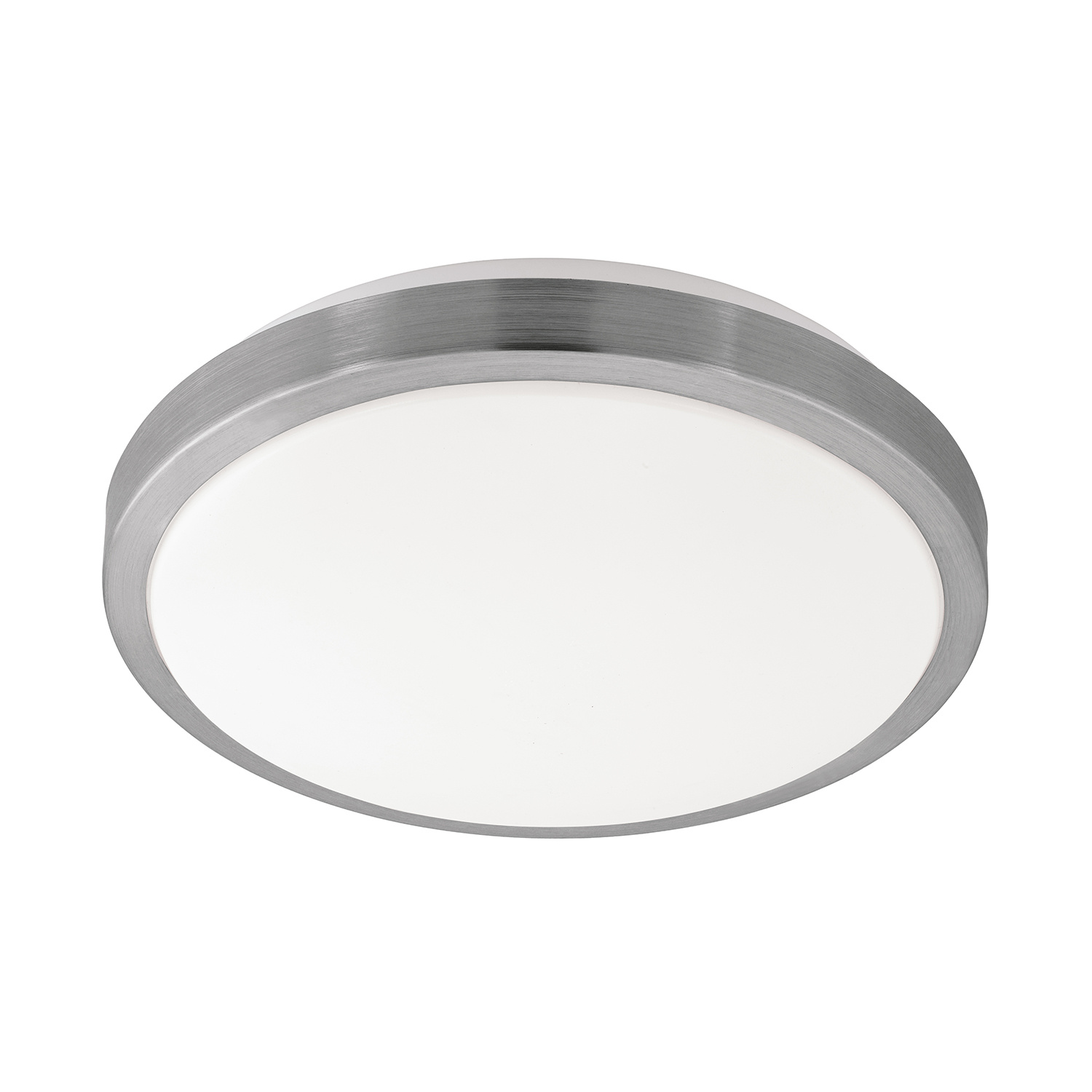 foto del prodotto plafoniera classico competa 1 acciaio bianco luce led integrato 18w