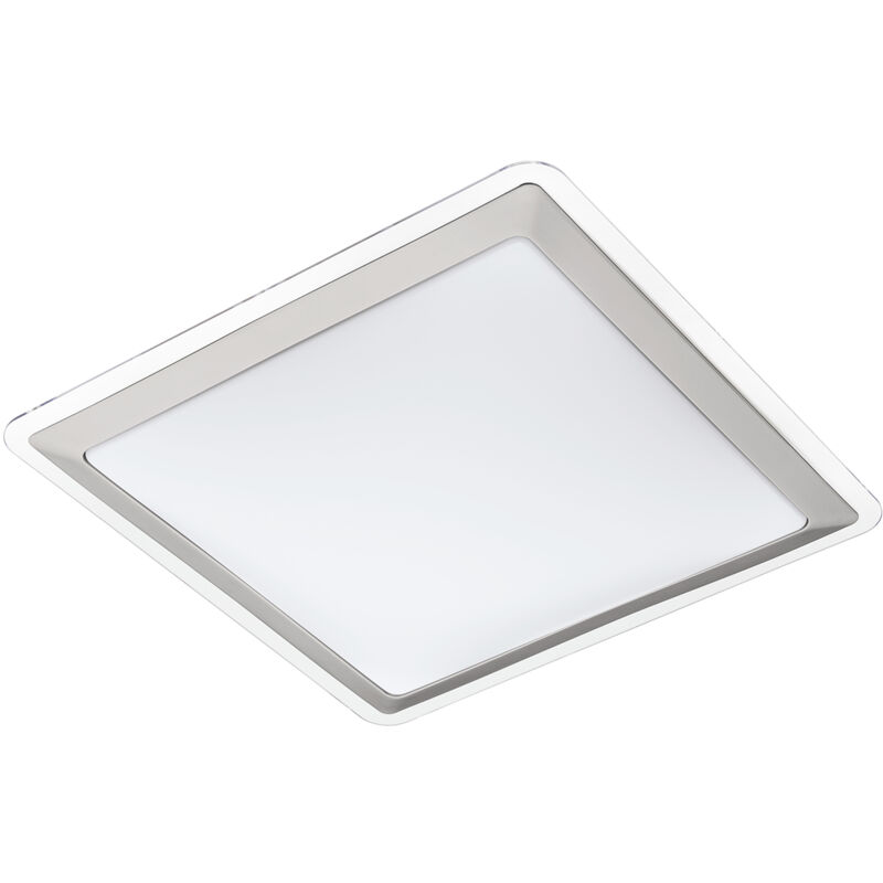 foto del prodotto plafoniera classico competa 1 acciaio bianco luce led integrato 21w