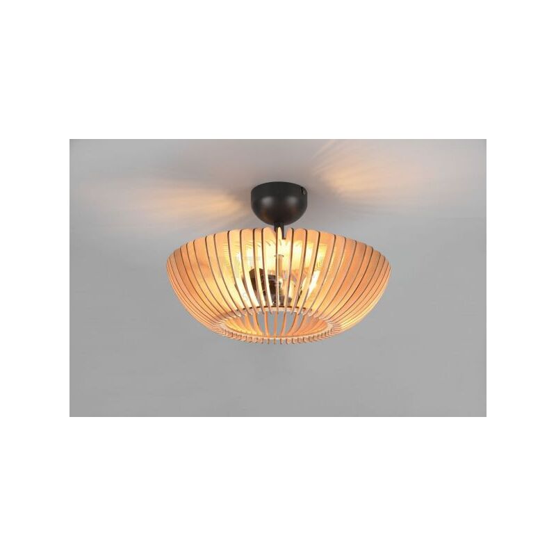foto del prodotto plafoniera colino legno 615900242 metallo antracite