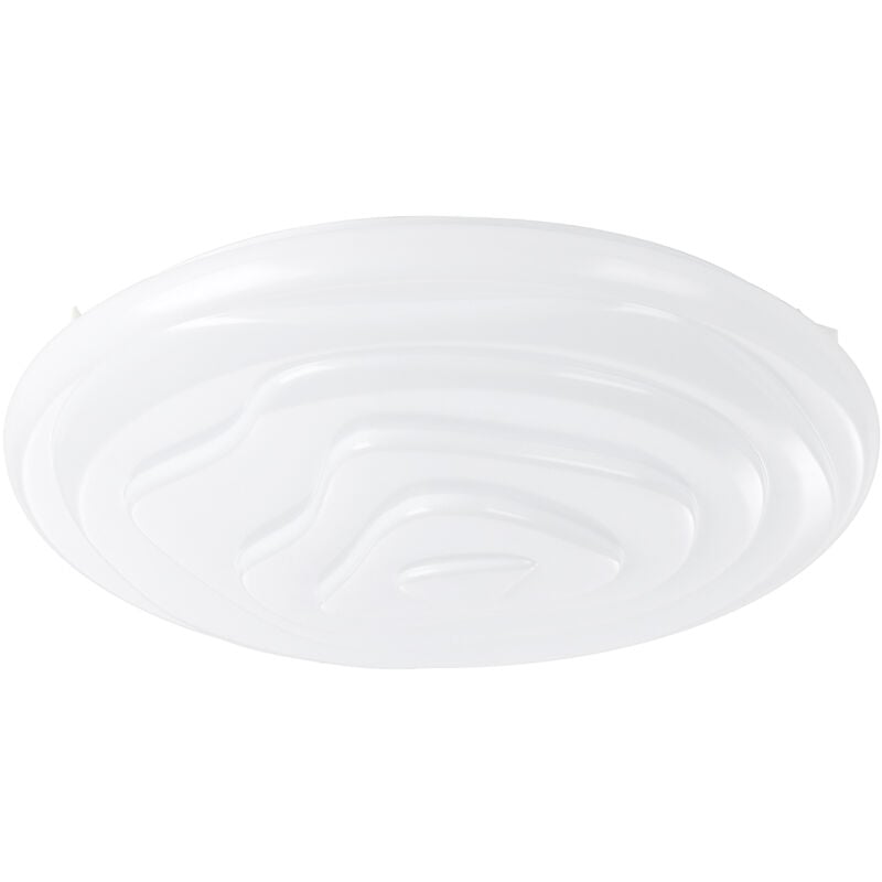 foto del prodotto plafoniera contemporanea battistona acciaio bianco luce led integrato 20,8w
