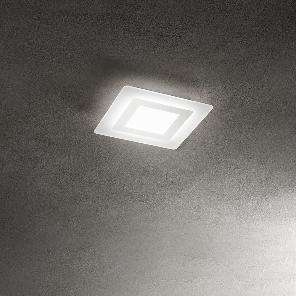 foto del prodotto plafoniera contemporanea bend metallo bianco acrilico led 30w 3000k