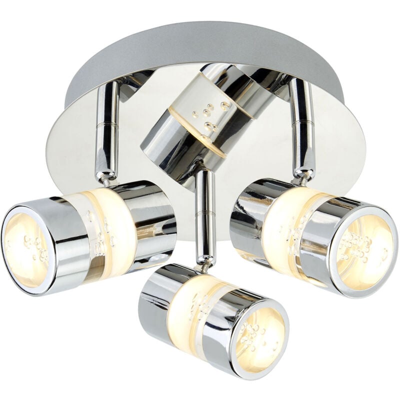 foto del prodotto plafoniera contemporanea bolle acciaio cromo policarbonato led 16w 3000k