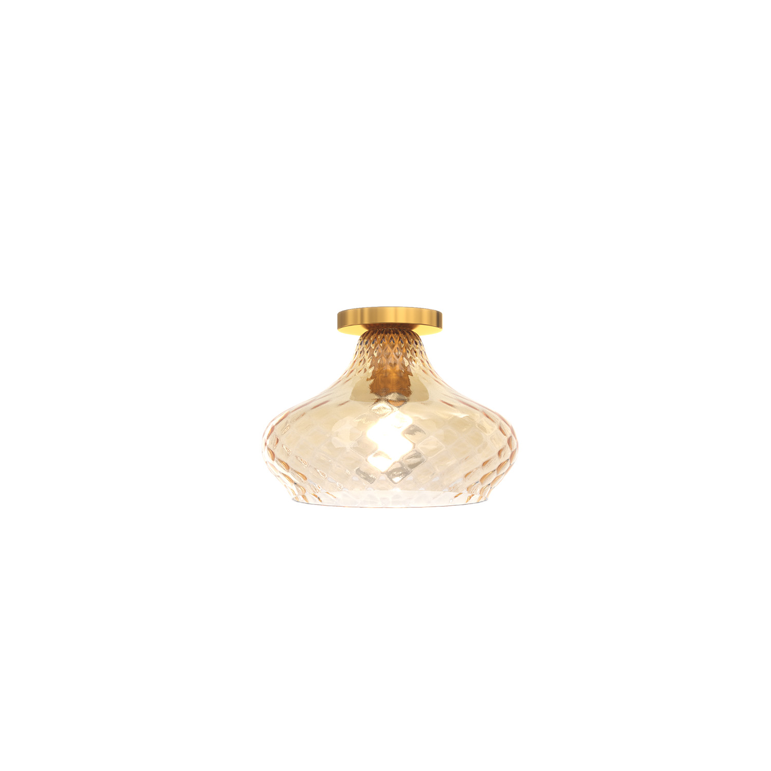 foto del prodotto plafoniera contemporanea dress metallo ottone vetro ambra 1 luce e27