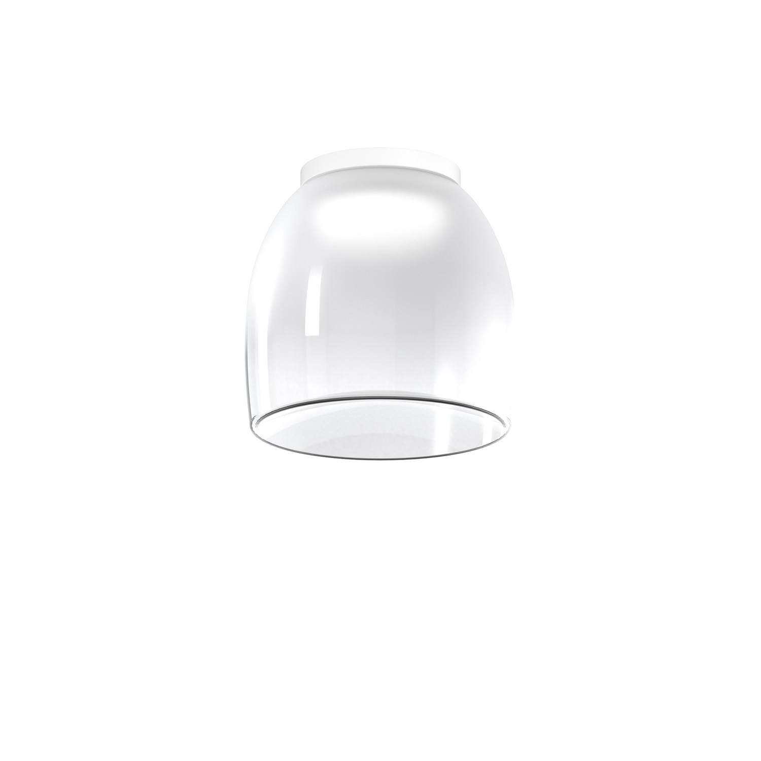 foto del prodotto plafoniera contemporanea drum metallo bianco vetro 1 luce led 16w calda