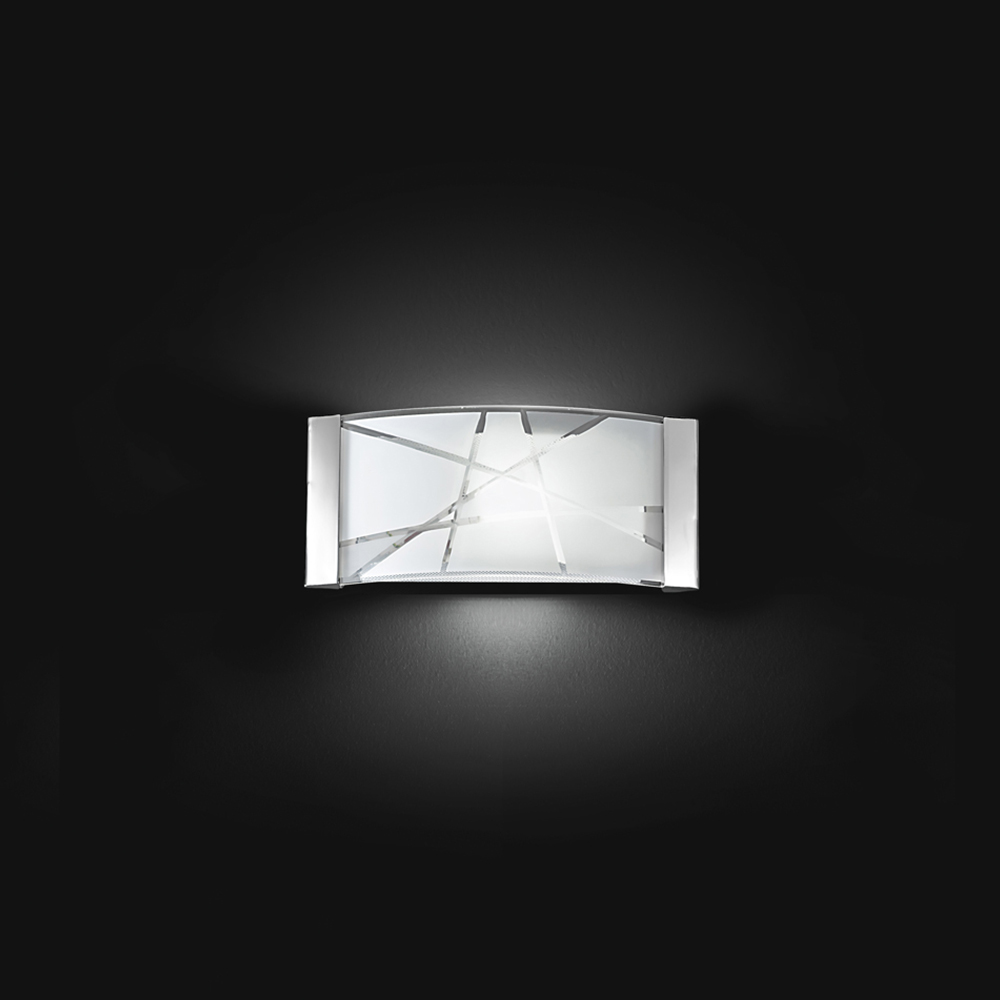 foto del prodotto plafoniera contemporanea fish metallo cromo vetro 1 luce e27