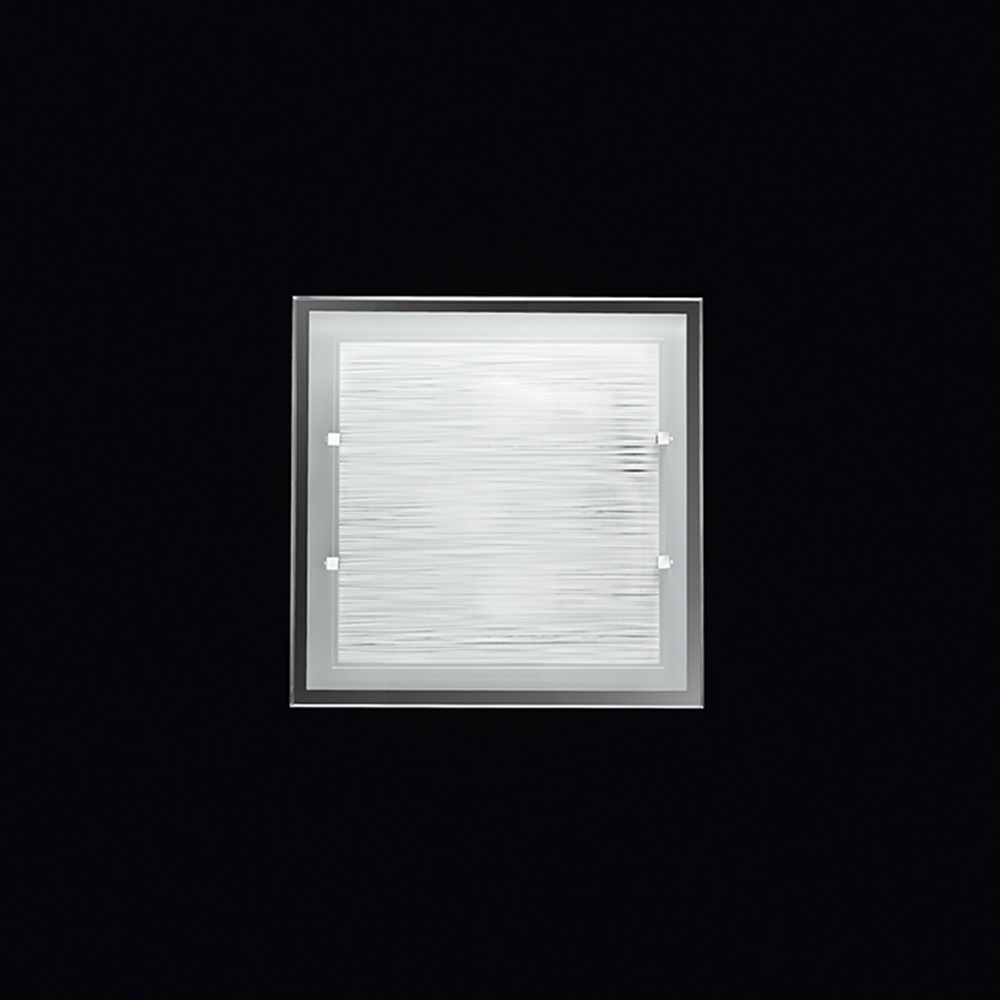 foto del prodotto plafoniera contemporanea frame vetro bianco satinato 3 luci e27