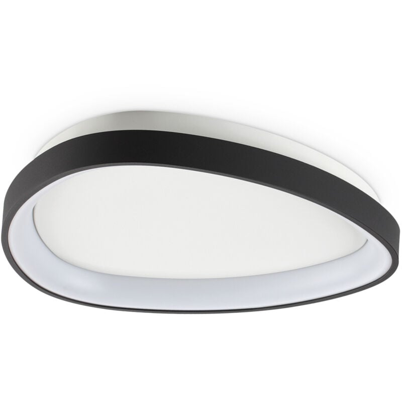 foto del prodotto plafoniera contemporanea gemini metallo nero led integrato 23w 3000k ip20