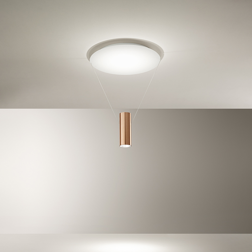 foto del prodotto plafoniera contemporanea hang metallo bianco led 36w 3000k