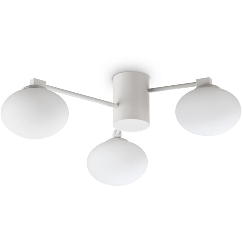foto del prodotto plafoniera contemporanea hermes metallo bianco 3 luci g9 28w 3000k ip20
