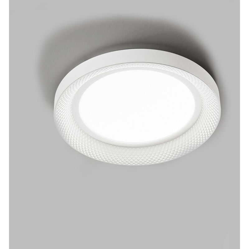 foto del prodotto plafoniera contemporanea hive metallo bianco acrilico led 40w cct 3000 4000k