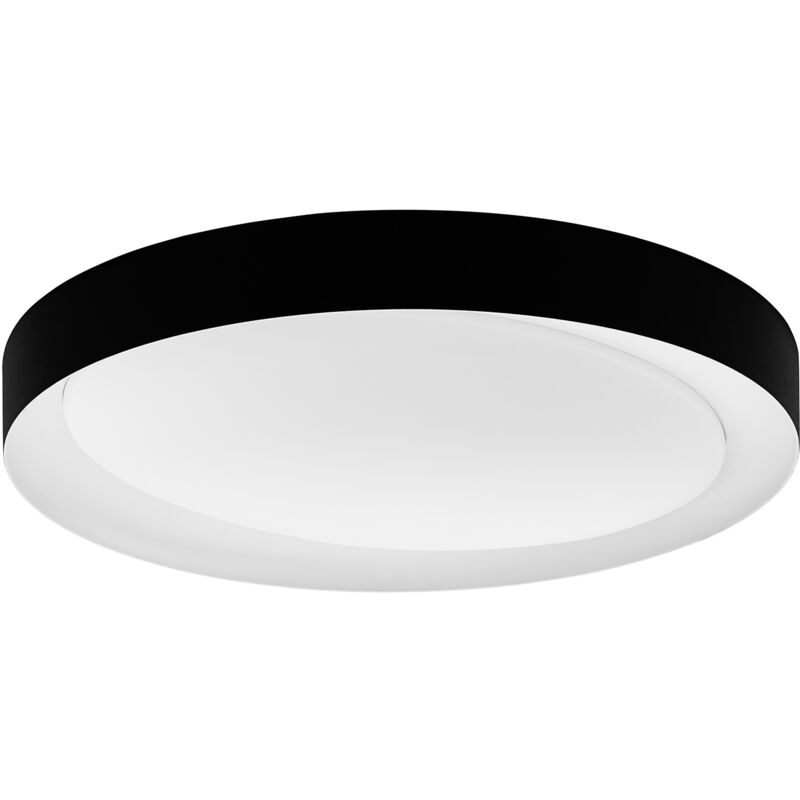 foto del prodotto plafoniera contemporanea laurito acciaio bianco luce led integrato 24w ip20