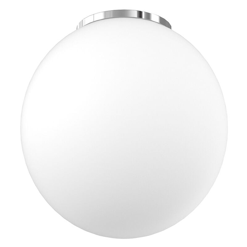foto del prodotto plafoniera contemporanea mars metallo cromo vetro bianco 1 luce e27 d35cm
