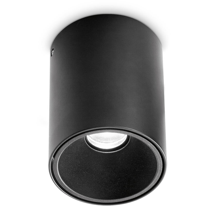 foto del prodotto plafoniera contemporanea nitro alluminio nero led integrato 25w 3000k ip20