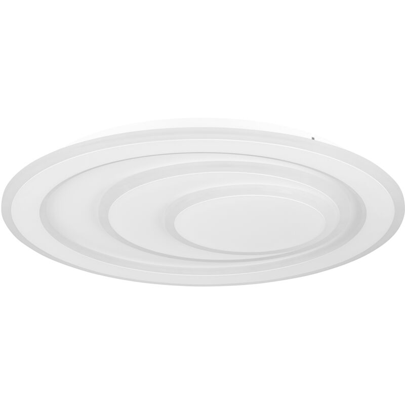 foto del prodotto plafoniera contemporanea palagiano 1 acciaio bianco luce led integrato 21w