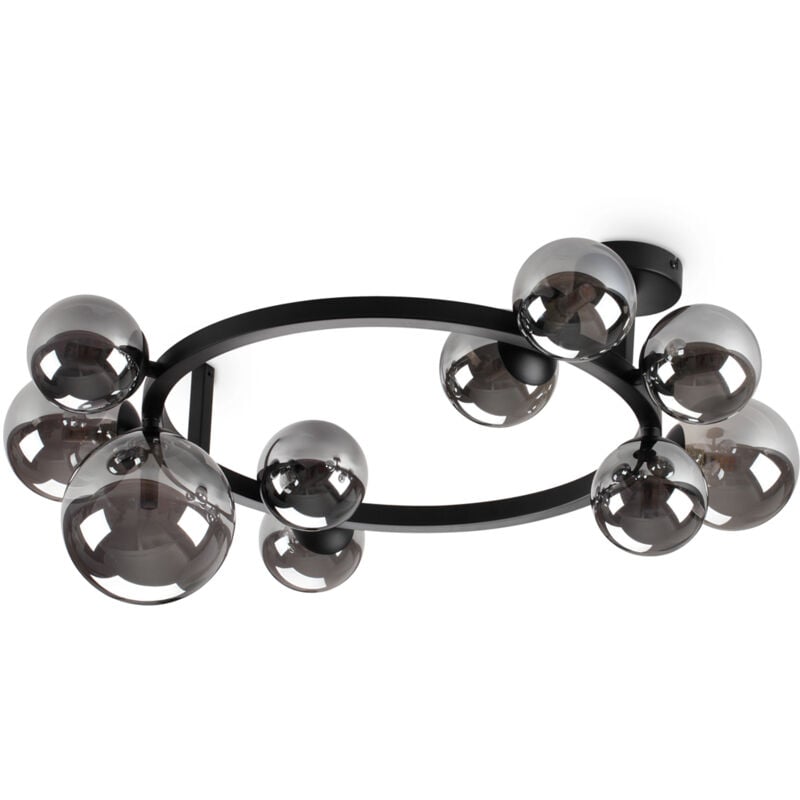 foto del prodotto plafoniera contemporanea perlage metallo nero 10 luci g9 15w 3000k ip20