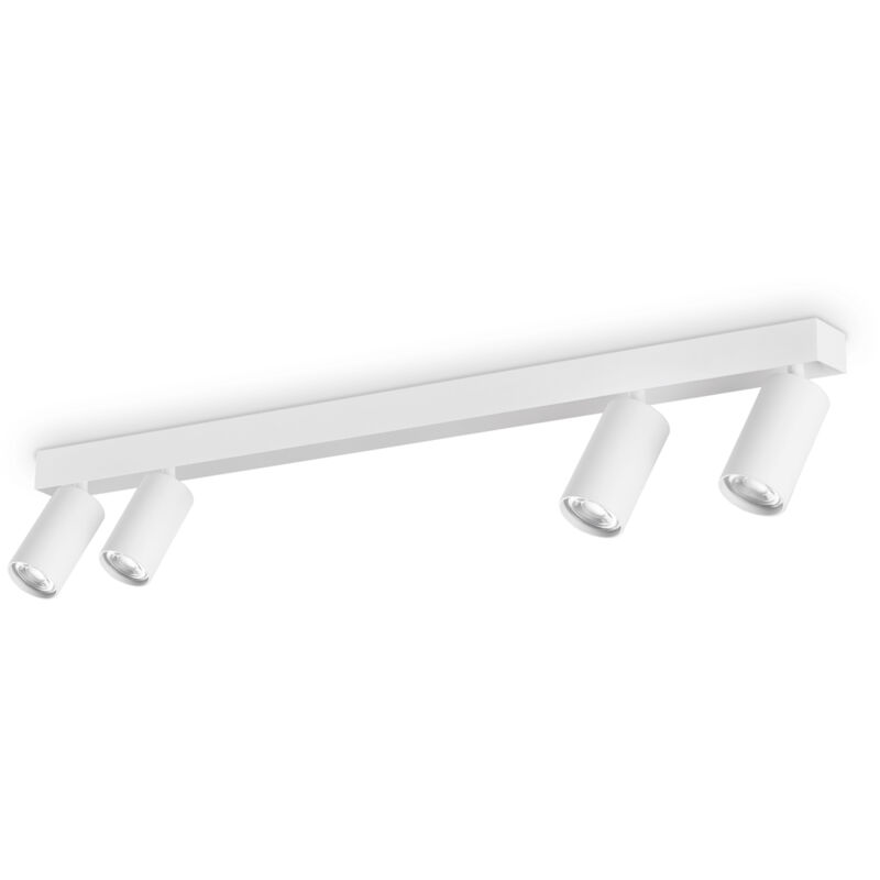 foto del prodotto plafoniera contemporanea profilo metallo bianco 4 luci gu10 28w 3000k ip20