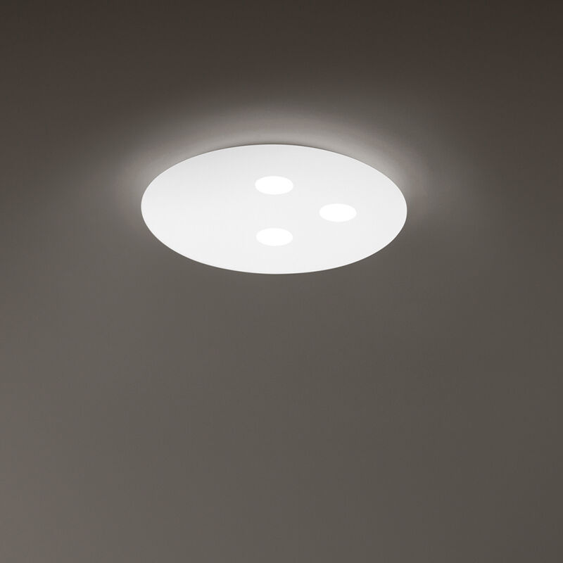 foto del prodotto plafoniera contemporanea random alluminio bianco acrilico led 27 21w 3000k