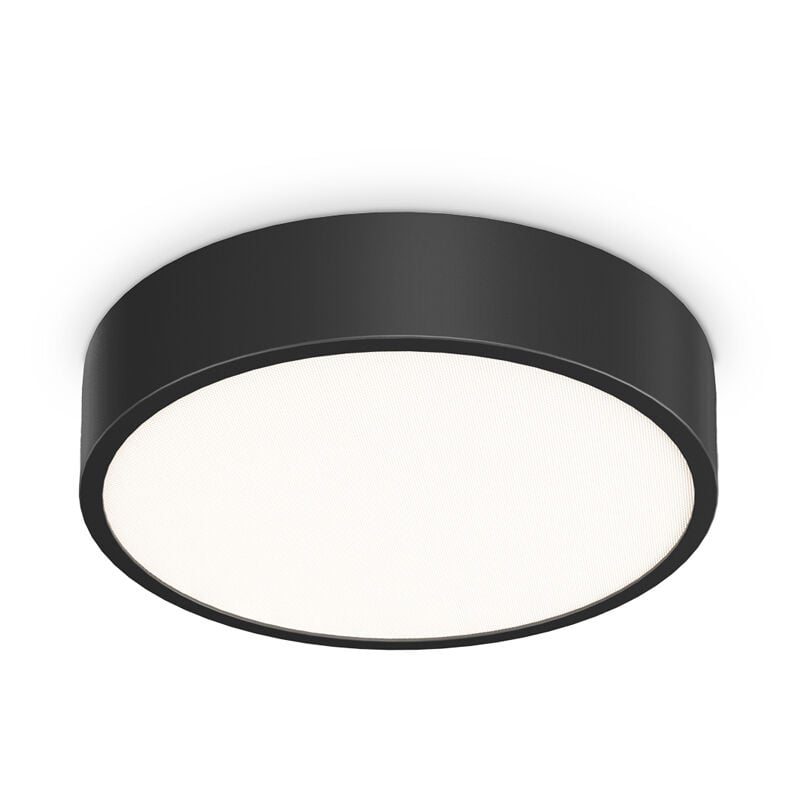 foto del prodotto plafoniera contemporanea ray metallo nero led integrato 13w 3000k ip44