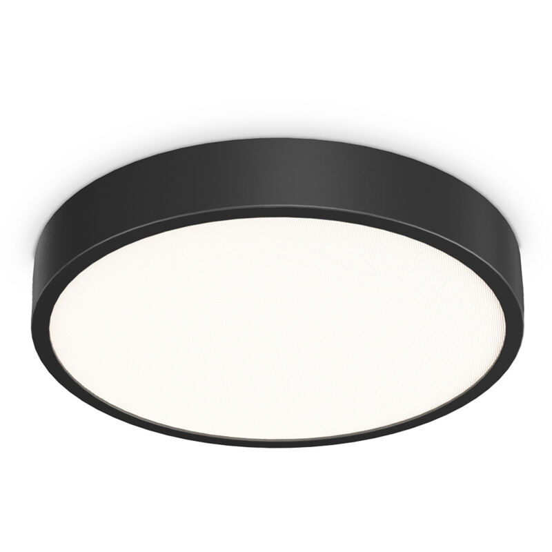 foto del prodotto plafoniera contemporanea ray metallo nero led integrato 26w 3000k ip44
