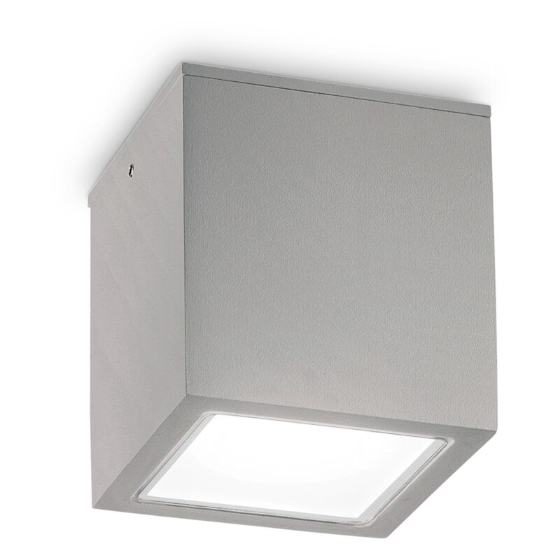 foto del prodotto plafoniera contemporanea techo alluminio grigio 1 luce gu10 20w ip54