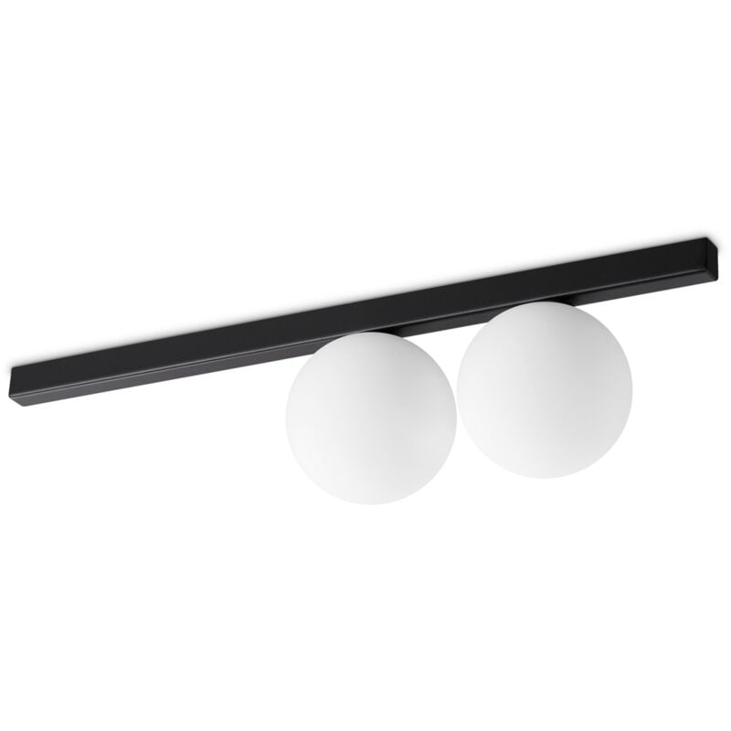 foto del prodotto plafoniera contemporaneo binomio metallo nero 2 lucig9 4w 3000k ip20