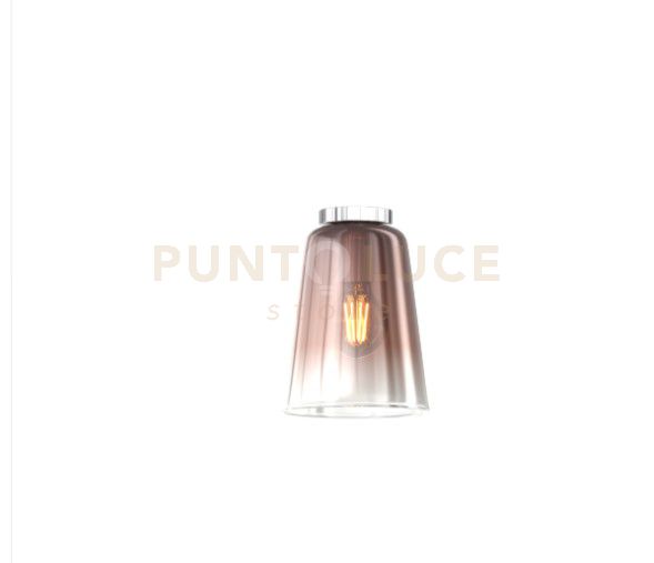 foto del prodotto plafoniera cromo 1 luce rame 1164cr pl1 ra