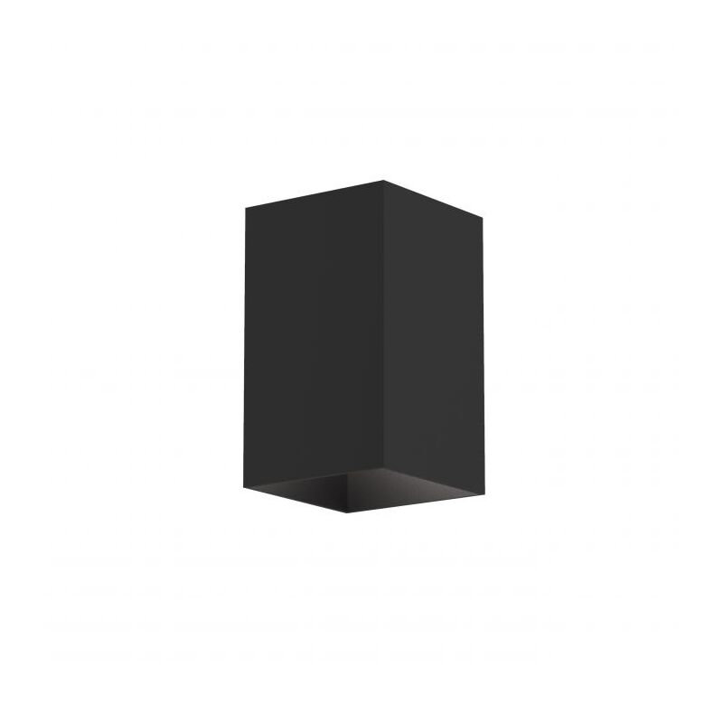 foto del prodotto plafoniera cube gu10 6x6xh10cm nera in metallo