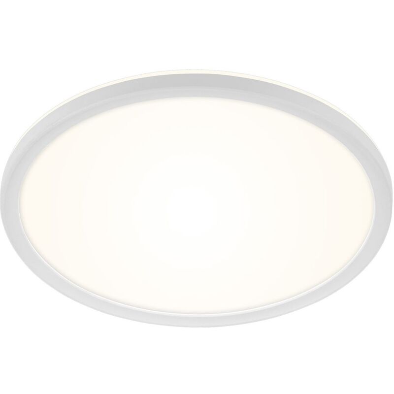 foto del prodotto plafoniera da bagno a led con retroilluminazione, lampada da bagno a led ip44, ultra piatta, luce bianca neutra, bianca, 290x35 mm dxh briloner