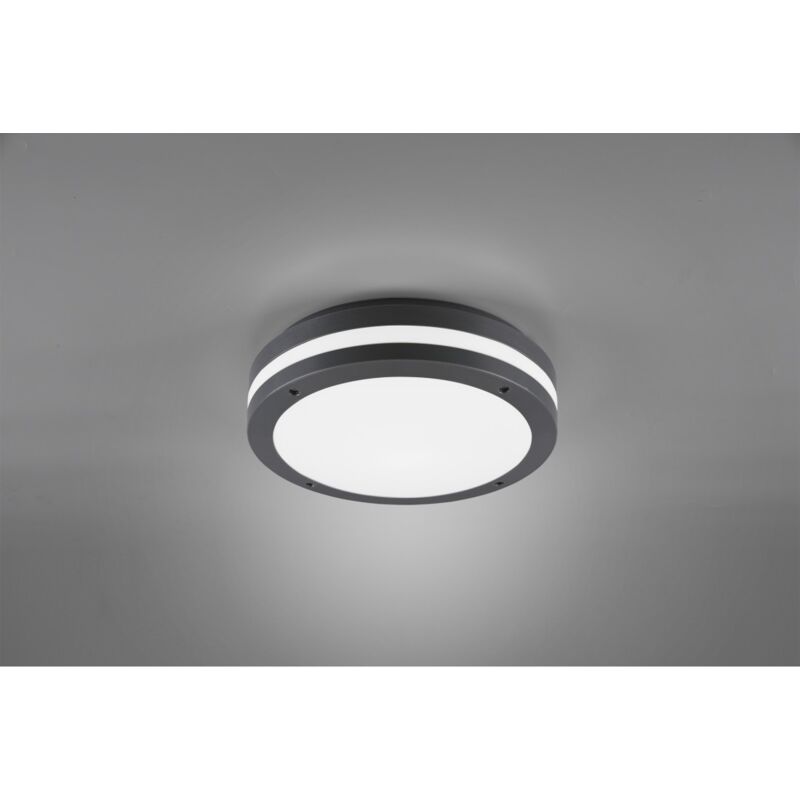 foto del prodotto plafoniera da esterno kendal led ip54 antracite 30 cm trio lighting