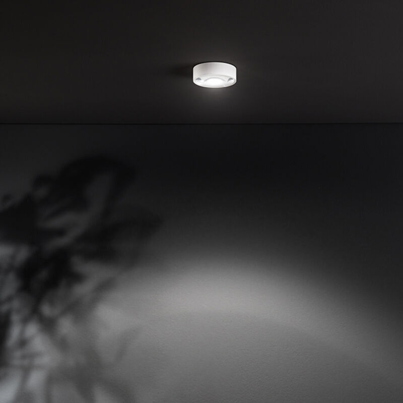 foto del prodotto plafoniera da esterno moderno fanale metallo bianco vetro led 6w 3000k