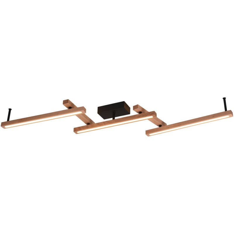 foto del prodotto plafoniera da interno a led in legno naturale legno naturale