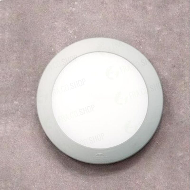 foto del prodotto plafoniera da muro o soffitto bianca rotonda interno o esterno berta e27