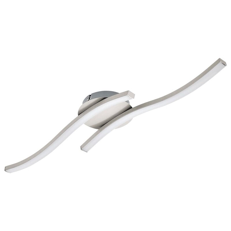foto del prodotto plafoniera da soffitto led moderna 2 aste ondulate cabezas eglo colore cromo
