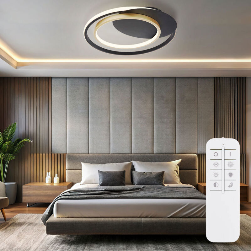 foto del prodotto plafoniera da soggiorno dimmerabile plafoniera da soffitto con telecomando, funzione memoria cct, 1x led 36w 900lm bianco caldo freddo, l 48,5 cm
