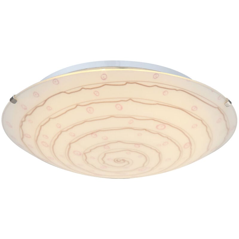 foto del prodotto plafoniera da soggiorno lampada da soffitto a led, metallo cromato, 1x led bianco caldo, d 30 cm